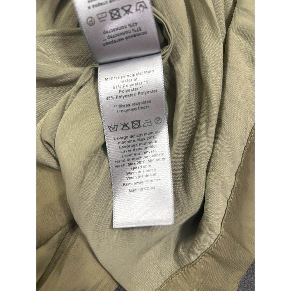 Zadig & Voltaire NWOT Rito Tiered Satin Dress in‎ Kaki Green Size XS MSRP $398 - Picture 5 of 7